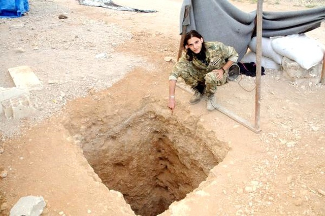 PKK/YPG'li teröristlerin Tel Abyad'daki tünelleri ortaya çıkarıldı