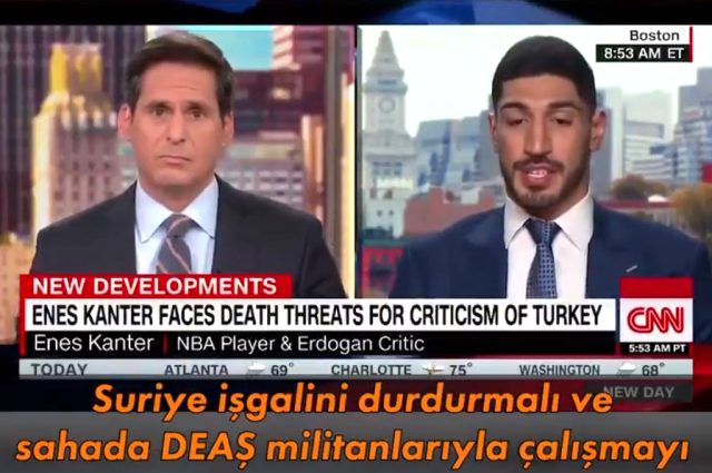 FETÖ'cü Enes Kanter, CNN'de Barış Pınarı Harekatı'na tepki gösterdi: Türkiye, DEAŞ'la çalışmayı durdursun