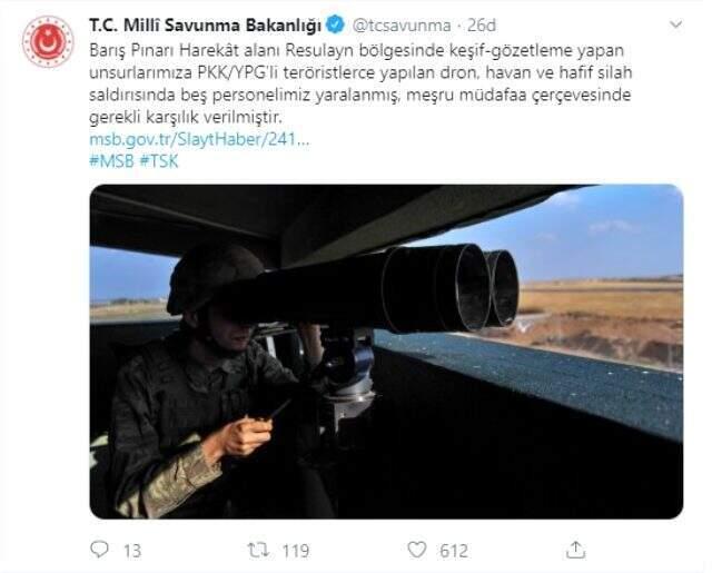 Resulayn'da YPG'li teröristlerden hain saldırı: 5 askerimiz yaralandı