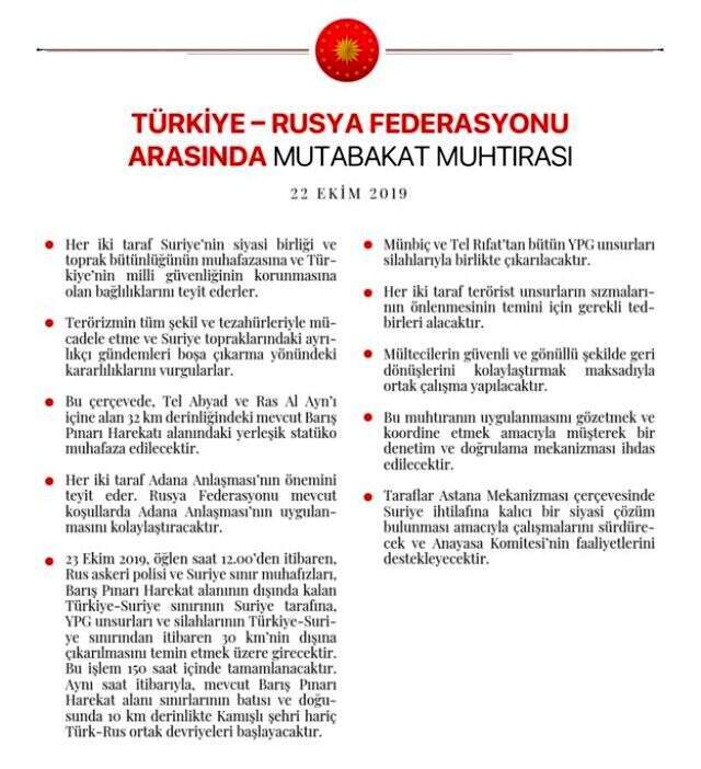 Türkiye-Rusya arasındaki Soçi Mutabakatı sonrası devriyeler başladı