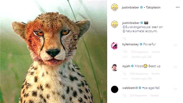 Justin Bieber Türk fotoğrafçının karesini paylaştı