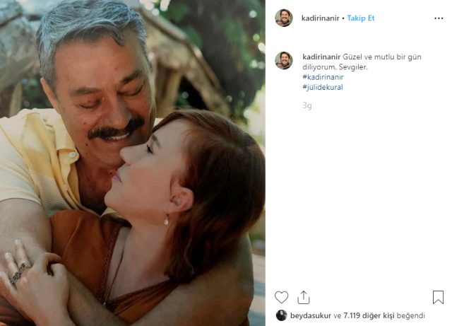 70 yaşındaki oyuncu Kadir İnanır Instagram hesabı açıp sevgilisiyle sarmaş dolaş poz verdi
