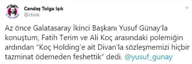 Galatasaray, <a class='keyword-sd' href='/ali-koc/' title='Ali Koç'>Ali Koç</a>'un sahibi olduğu işletmenin sözleşmesini tazminatsız feshetti!