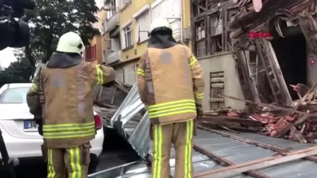 Üsküdar'da binada çökme meydana geldi! Ekipler alarma geçti