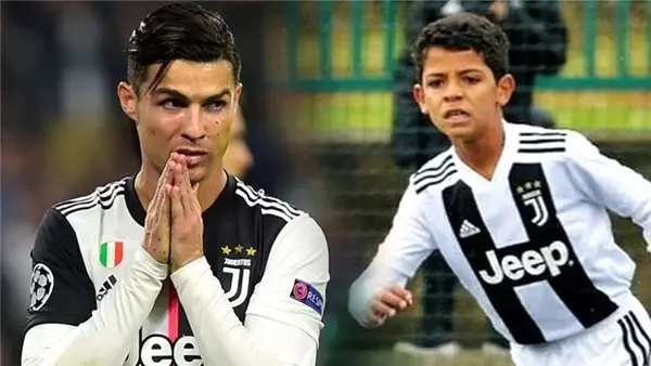 Cristiano Ronaldo Jr. babasını ikiye katladı!