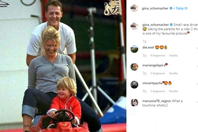 Michael Schumacher'in kızı Gina Schumacher'in paylaşımına duygu dolu yorumlar geldi