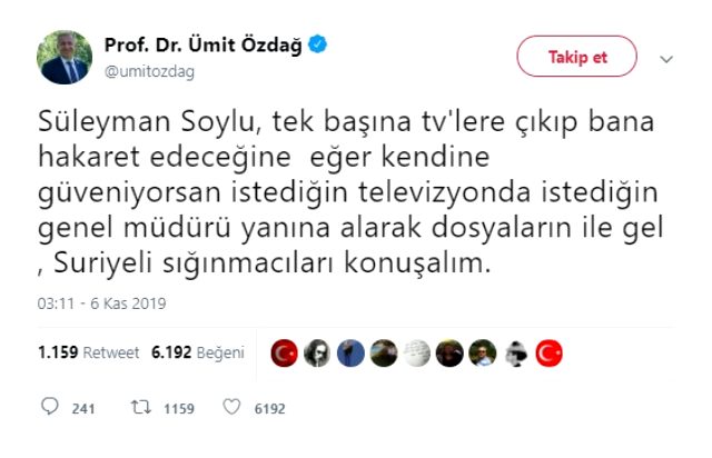 Ümit Özdağ'dan kendisi için 