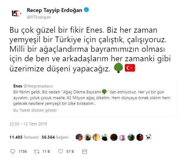 Cumhurbaşkanı Erdoğan, 11 Kasım'ı 