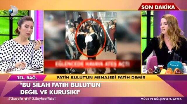 Havaya 11 el ateş açan Fatih Bulut'tan garip silah savunması! Havaya 11 el ateş açan Fatih Bulut'tan garip silah savunması!
