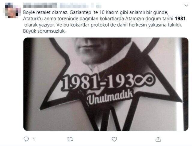 Atatürk'ün doğum tarihi yanlış yazıldı! Sosyal medyadan tepki yağdı