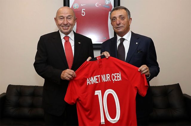 Beşiktaş Başkanı Çebi, TFF Başkanı Özdemir'i ziyaret etti