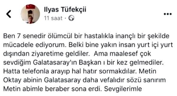  <a class='keyword-sd' href='/ilyas-tufekci/' title='İlyas Tüfekçi'>İlyas Tüfekçi</a>'den Galatasaray Başkanı Mustafa Cengiz'e sitem