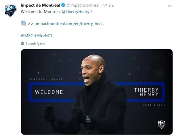 Thierry Henry Montreal Impact'te