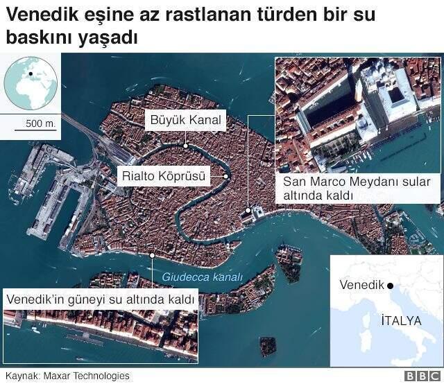 Venedik'te su seviyesi yeniden yükseldi, <a class='keyword-sd' href='/san-marco/' title='San Marco'>San Marco</a> Meydanı kapatıldı