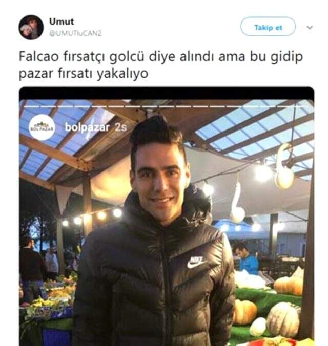 Radamel Falcao'nun semt pazarındaki görüntüsü olay oldu! Radamel Falcao'nun semt pazarındaki görüntüsü olay oldu!