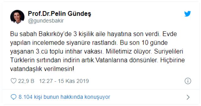 Siyanür ölümlerini gündeme getiren AK Parti eski milletvekili Pelin Gündeş Bakır hakkında ihraç talebi