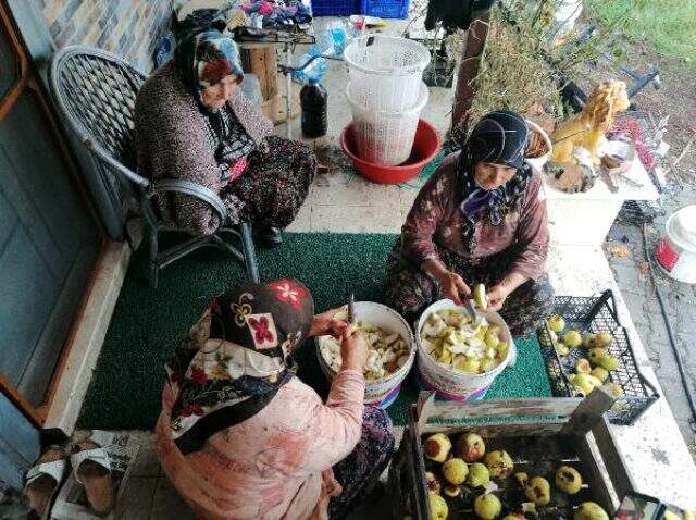 Dolunun vurduğu armutlardan pekmez yaptı! Kilosunu 30 TL'den satacak Dolunun vurduğu armutlardan pekmez yaptı! Kilosunu 30 TL'den satacak