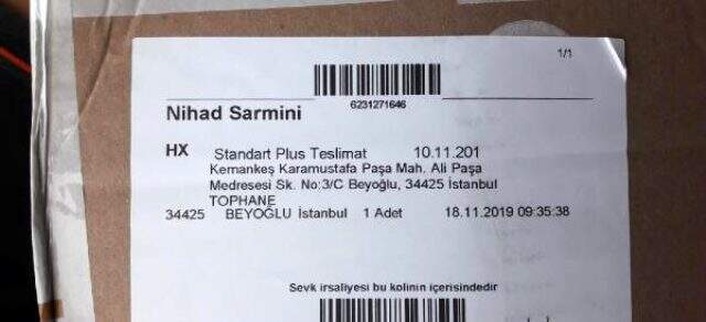 Le Mesurier'in Karaköy'deki ofisine 'Nihad Sarmini' adıyla ikinci kez kargo geldi Le Mesurier'in Karaköy'deki ofisine 'Nihad Sarmini' adıyla ikinci kez kargo geldi