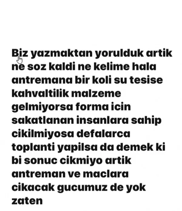 Şanlıurfasporlu futbolcular: 'Antrenmanlara ve maçlara çıkacak gücümüz yok'