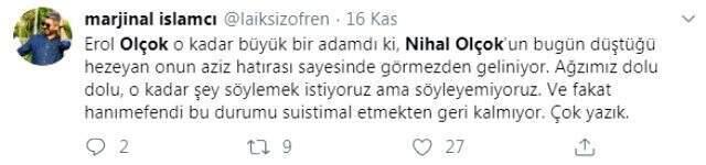 15 Temmuz'da eşini ve oğlunu şehit veren Nihal Olçok, Cumhurbaşkanı Erdoğan'ı eleştirince sosyal medyada tepki çekti