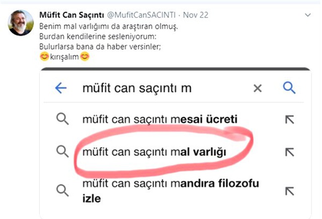  <a class='keyword-sd' href='/mufit-can-sacinti/' title='Müfit Can Saçıntı'>Müfit Can Saçıntı</a>: Mal varlığımı araştıran olmuş, bulursa bana da haber versin