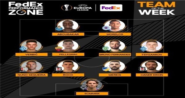 Caner ve Roco, UEFA Avrupa Ligi'nde haftanın 11'ine seçildi