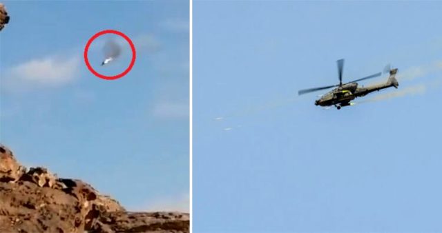 Suudi Arabistan'a ait helikopter, Husiler tarafından füzeyle vuruldu