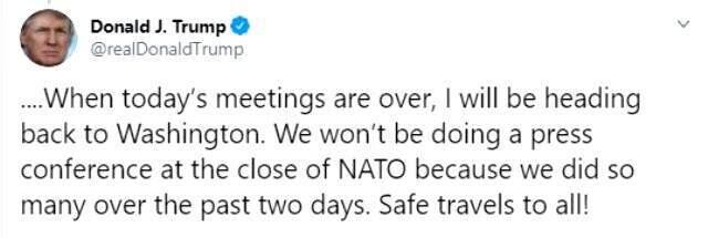 Trump NATO Zirvesi'nin ardından yapmayı planladığı basın toplantısını iptal etti Trump'tan sürpriz karar: Basın toplantısını iptal etti
