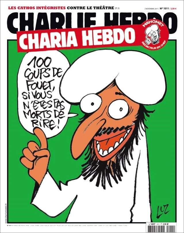 2015 yılında, İslam karşıtı karikatürleri sebebiyle saldırıya uğrayan Fransız mizah dergisi Charlie Hebdo'dan, Fransızları kızdıran karikatür