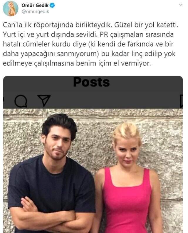 Ömür Gedik'in Can Yaman'ın 