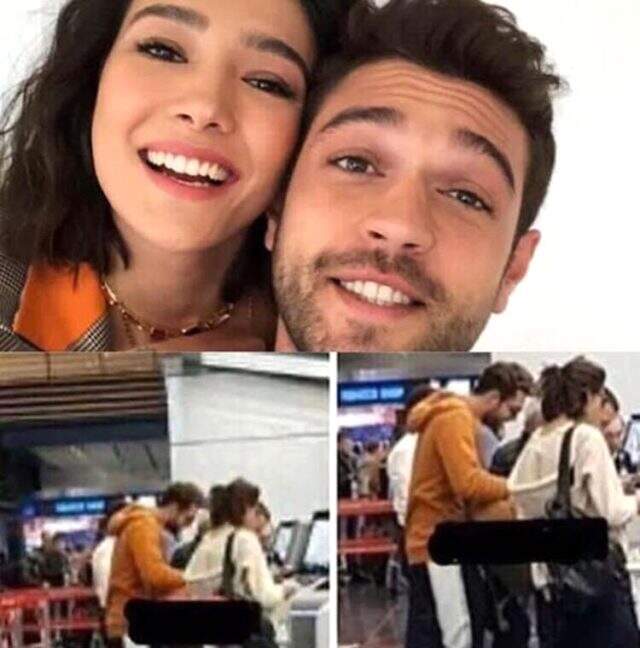 Furkan Andıç ve Aybüke Pusat havalimanında birlikte görüntülendi