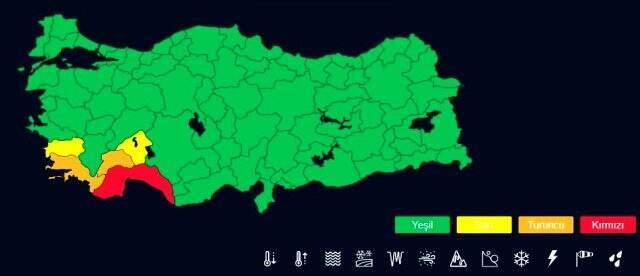 Meteorolojiden bir ilk! Antalya, kırmızı kodla uyarıldı