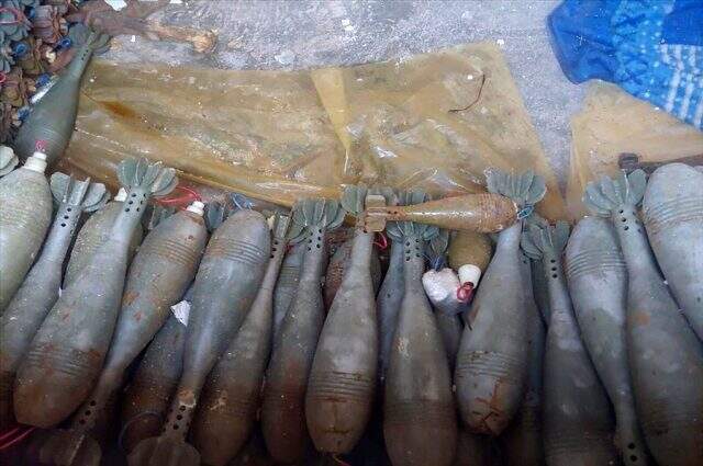 Rasulayn'da teröristlerin tuzağı önlendi! Köy evinde 565 havan ele geçirildi