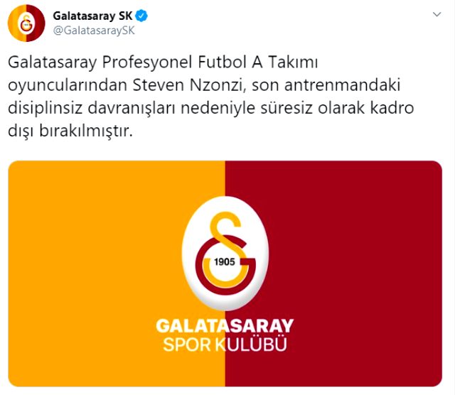 Son Dakika: Galatasaray'da Nzonzi kadro dışı bırakıldı