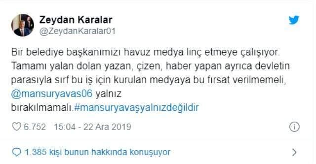 Sinan Aygün'ün rüşvet iddialarının ardından sosyal medyada Mansur Yavaş'a destek mesajları yağdı