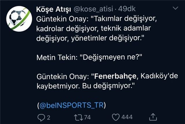 Fenerbahçe Beşiktaş Derbi Geyikleri