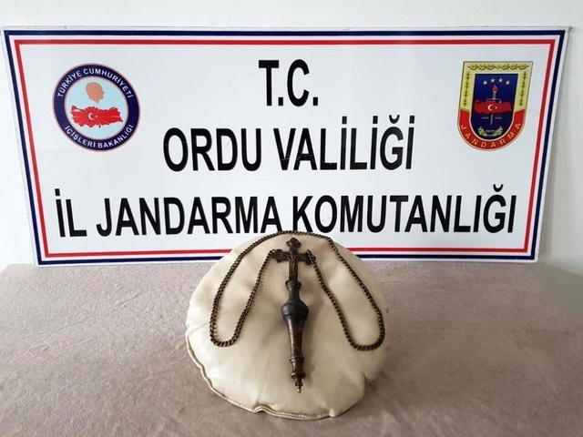 Ordu'da 500 yıllık tarihi haç ele geçirildi