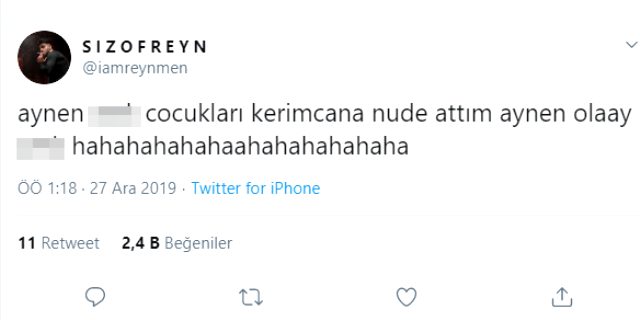 Kerimcan Durmaz'dan Reynmen'in yarı çıplak fotoğrafına yorum: Olay