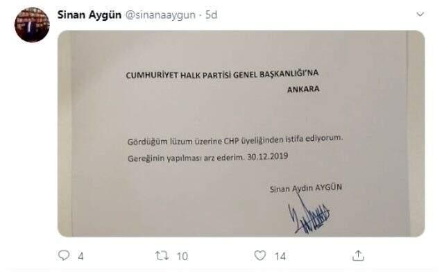 Son dakika: Rüşvet tartışmalarıyla gündeme gelen Sinan Aygün, CHP'den istifa etti