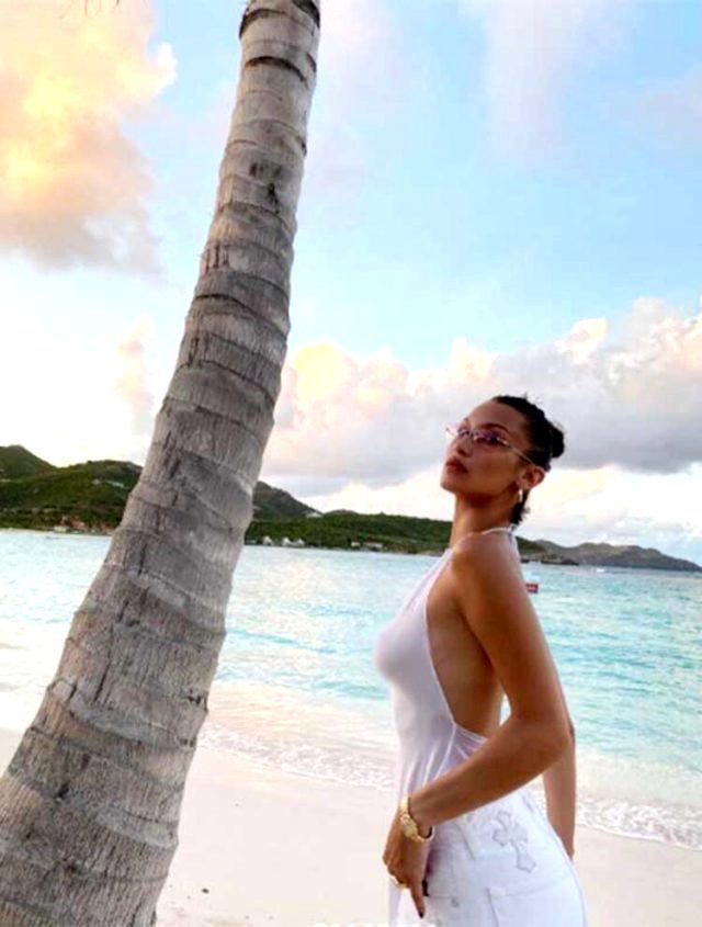 Ünlü model Bella Hadid, saçlarını toplarken çekilmiş üstsüz videosunu paylaştı