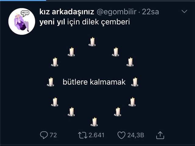 Yeni Yıl İçin Dilek Çemberine Yazılmış 12 Komik Şey