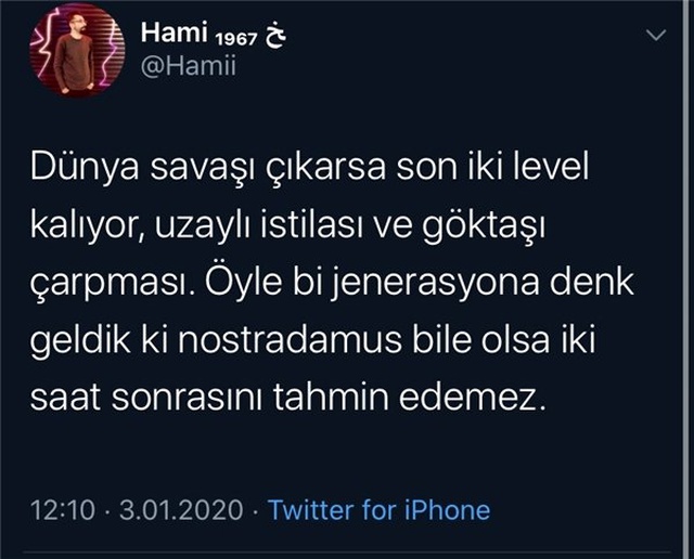 3. Dünya Savaşı'nın Çıkma İhtimaline Gelen 14 Tweet