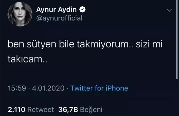 Aynur Aydın'ın Twitter Adresinden Atarlı 10 Cümle