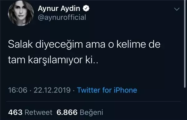 Aynur Aydın'ın Twitter Adresinden Atarlı 10 Cümle