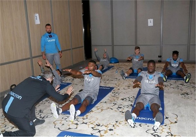 Trabzonspor salonda kuvvet çalıştı