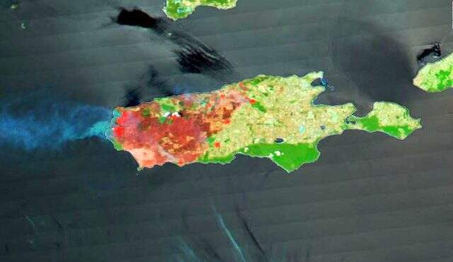 NASA'nın uydu fotoğraflarına göre Kanguru Adası'nın üçte biri yandı NASA'nın uydu fotoğrafları korkunç gerçeği gözler önüne serdi!