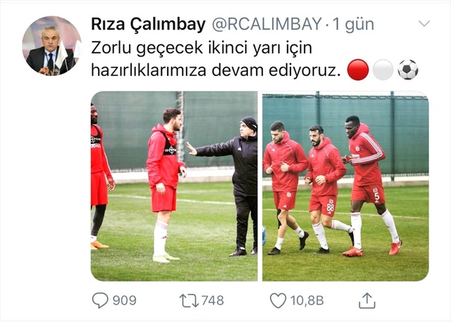 Rıza Çalımbay'dan 