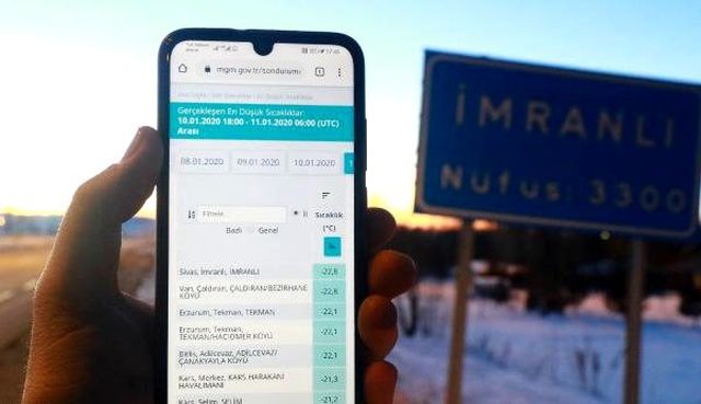 Sivas'ın İmranlı ilçesi, Türkiye'nin en soğuk yeri oldu