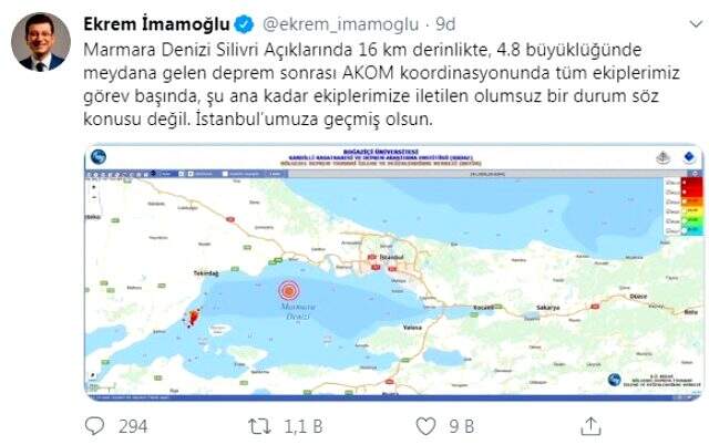 Son dakika: Marmara Bölgesi'nde korkutan deprem! İstanbul başta olmak üzere çevre illerde hissedildi