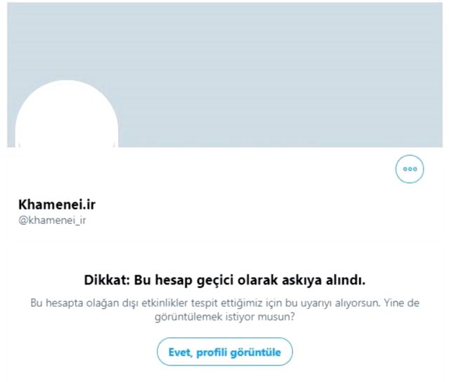 Süleymani'nin ölümüne ağlayan Hamaney'e bir darbe de Twitter'dan!